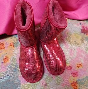 UGG Sparkling Pink Sequin Boots